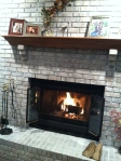 Fireplace DIY: Whitewash Brick